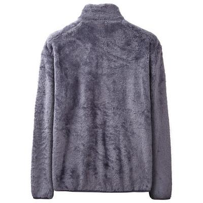 Hanorac barbatesc modern model simplu cu fermoar si guler inalt