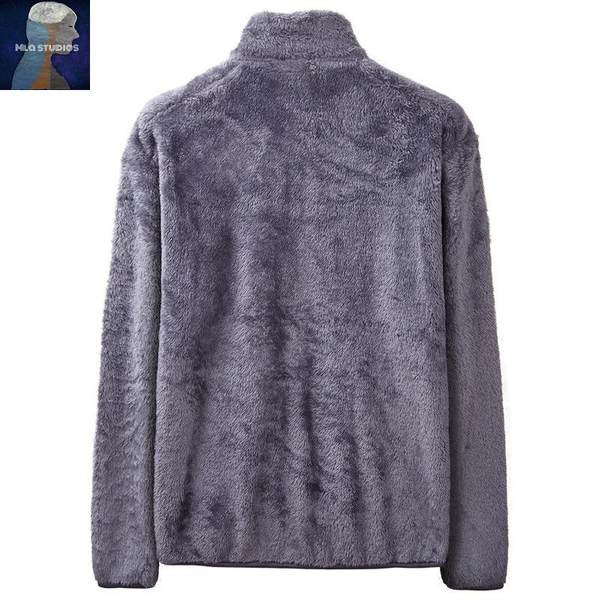 Hanorac barbatesc modern model simplu cu fermoar si guler inalt