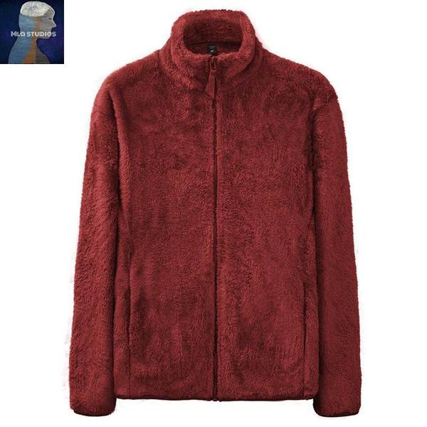 Hanorac barbatesc modern model simplu cu fermoar si guler inalt