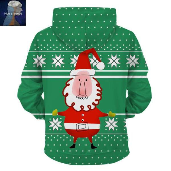 Hanorac de Craciun pentru barbati cu gluga si cravate