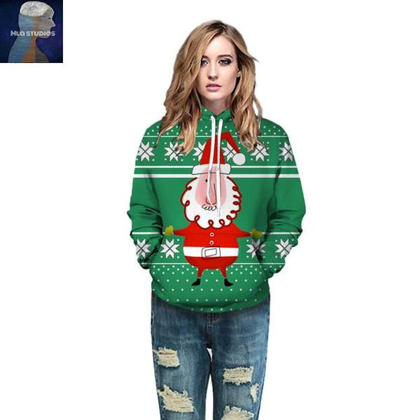 Hanorac de Craciun pentru barbati cu gluga si cravate