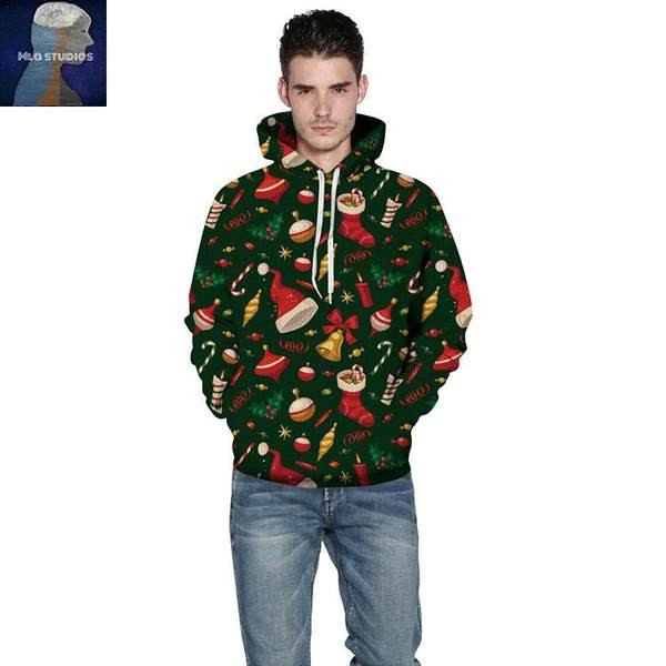 Karácsonyi kapucnis pulóver férfiaknak és nőknek