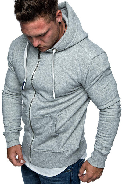 Hanorac modern pentru bărbați cu cravată și glugă