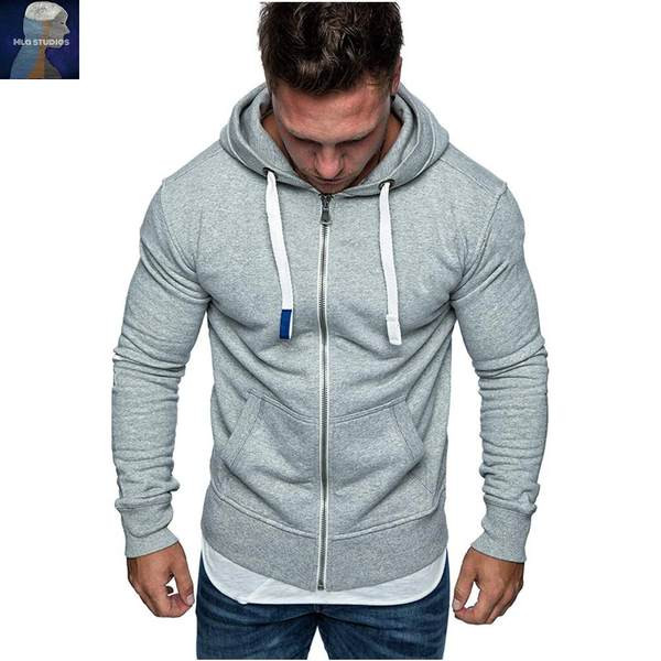 Hanorac modern pentru bărbați cu cravată și glugă