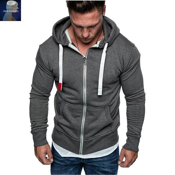 Hanorac modern pentru bărbați cu cravată și glugă