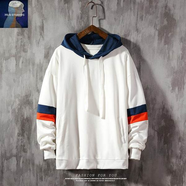 Új modell férfi pulóver kapucnival és hosszú ujjú - három színben