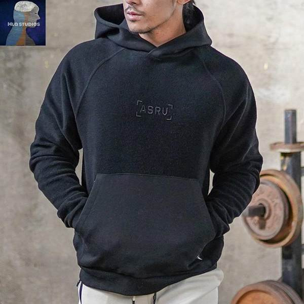 Lezser férfi pulóver hosszú ujjal és kapucnival