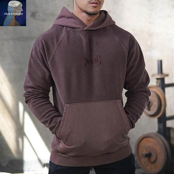 Lezser férfi pulóver hosszú ujjal és kapucnival