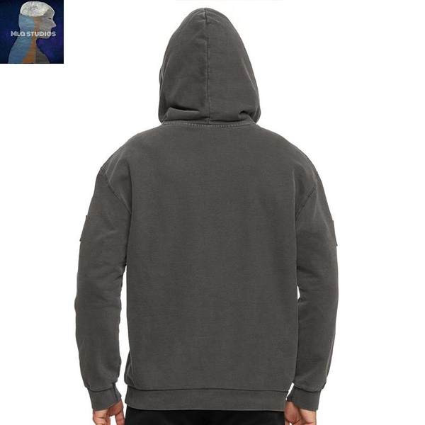 Ανδρικό φούτερ με κουκούλα και εμβλήματα