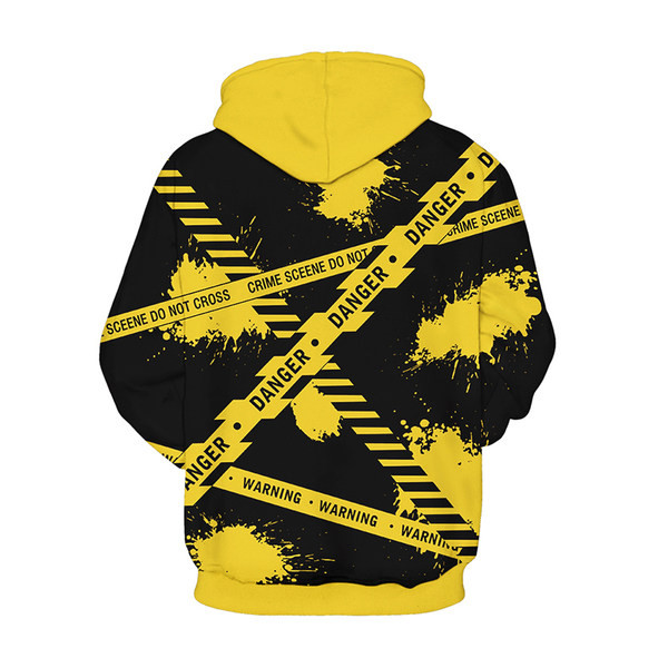 Hanorac pentru bărbați cu cravate și glugă de culoare galbenă