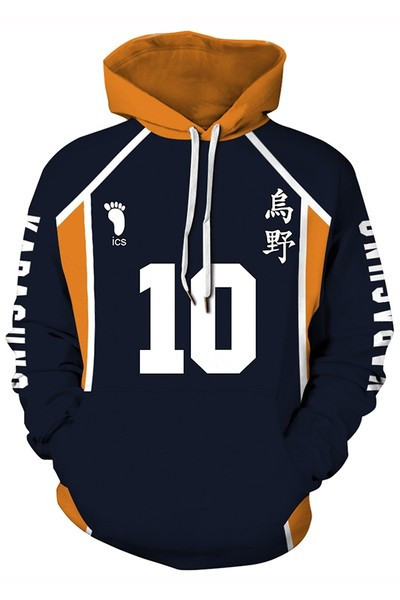 Ανδρικό αθλητικό φούτερ με κουκούλα και στάμπα