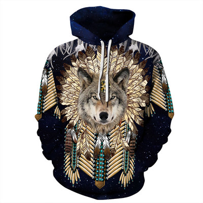 Πολύχρωμο ανδρικό φούτερ με τσέπη