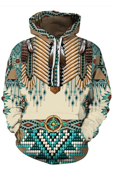 Πολύχρωμο ανδρικό φούτερ με τσέπη