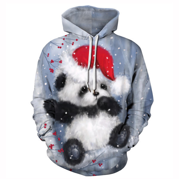 Ανδρικό χριστουγεννιάτικο φούτερ με κουκούλα