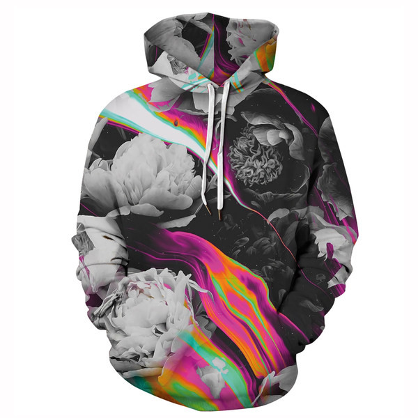 Κομψό φούτερ για άνδρες και γυναίκες με στάμπα και κορδόνια