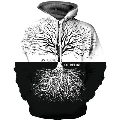 Hanorac modern pentru bărbați cu imprimeuri diferite