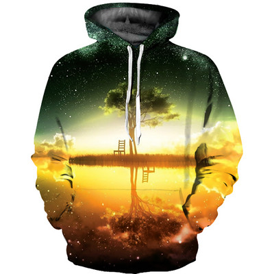 Hanorac modern pentru bărbați cu imprimeuri diferite