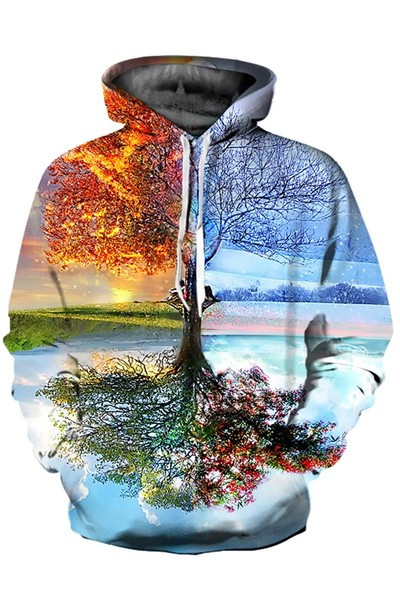 Hanorac modern pentru bărbați cu imprimeuri diferite