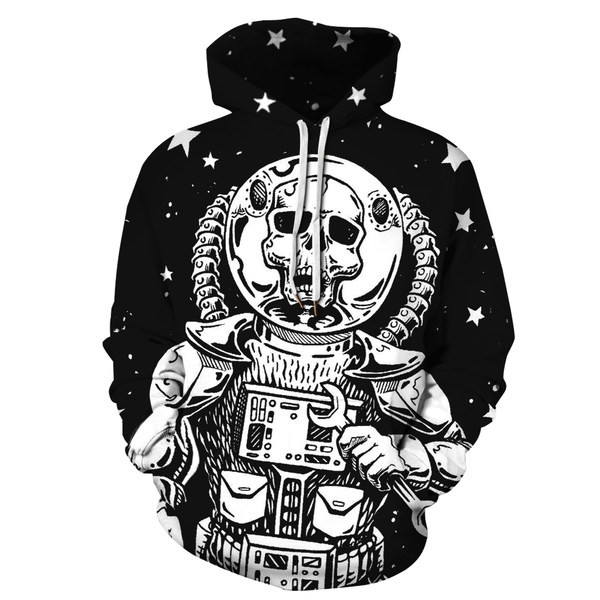 Μοντέρνο ανδρικό φούτερ με κουκούλα και στάμπα