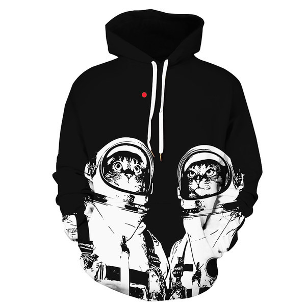 Μοντέρνο ανδρικό φούτερ με κουκούλα και στάμπα