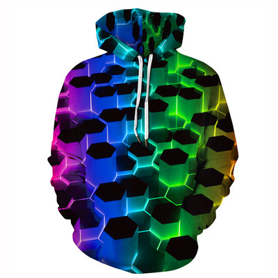 Ανδρικό φούτερ σε χρώμα με κουκούλα