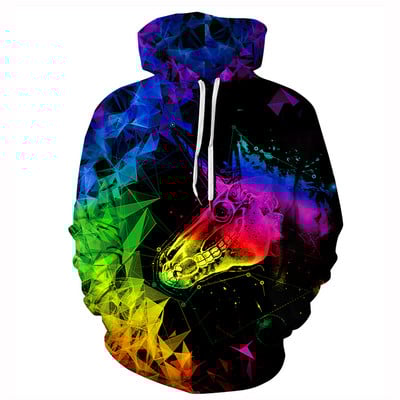 Ανδρικό φούτερ σε χρώμα με κουκούλα