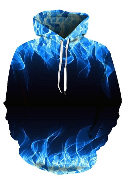 Ανδρικό φούτερ σε χρώμα με κουκούλα