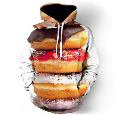 Ανδρικό φούτερ χρώματος με κορδόνια - τετράχρωμο