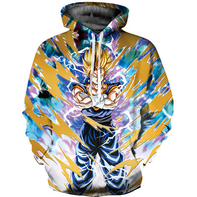Hanorac Dragon Ball de primăvară și toamnă pentru bărbați Wukong Țestoasa Xianer Tendință coreeană Imprimare 3D Hanorac la modă Jachetă casual