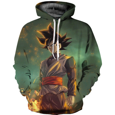 Hanorac Dragon Ball de primăvară și toamnă pentru bărbați Wukong Țestoasa Xianer Tendință coreeană Imprimare 3D Hanorac la modă Jachetă casual
