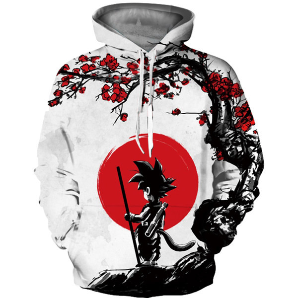 Hanorac Dragon Ball de primăvară și toamnă pentru bărbați Wukong Țestoasa Xianer Tendință coreeană Imprimare 3D Hanorac la modă Jachetă casual