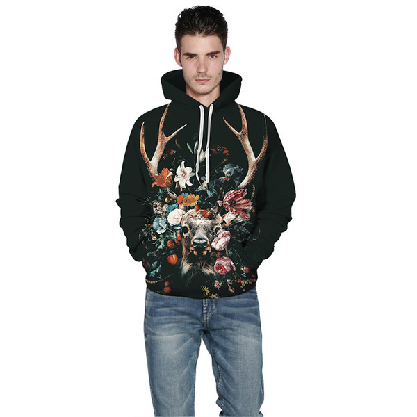 Ανδρικό φούτερ με εφαρμογή χρώματος - μαύρο χρώμα