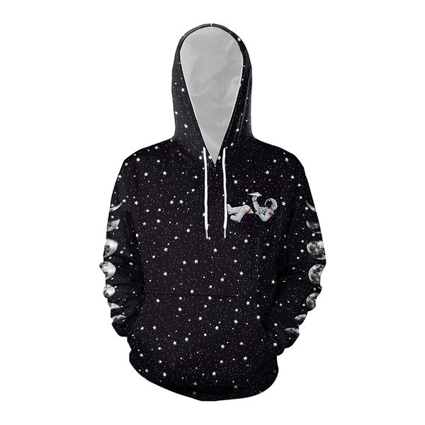 Hanorac casual barbatesc cu gluga si imprimeu color