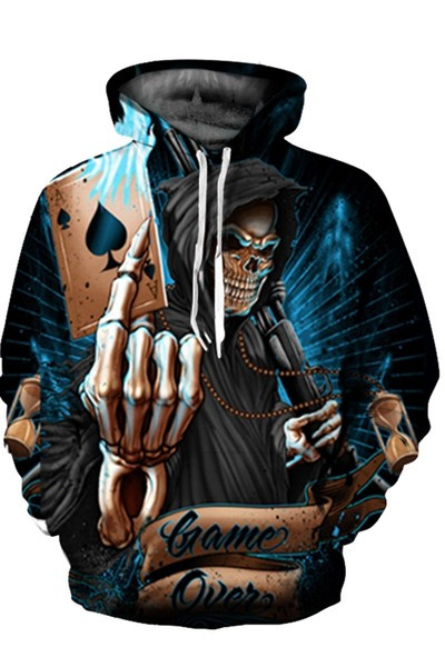 Férfi pulóver rátéttel és kapucnival - többféle színben