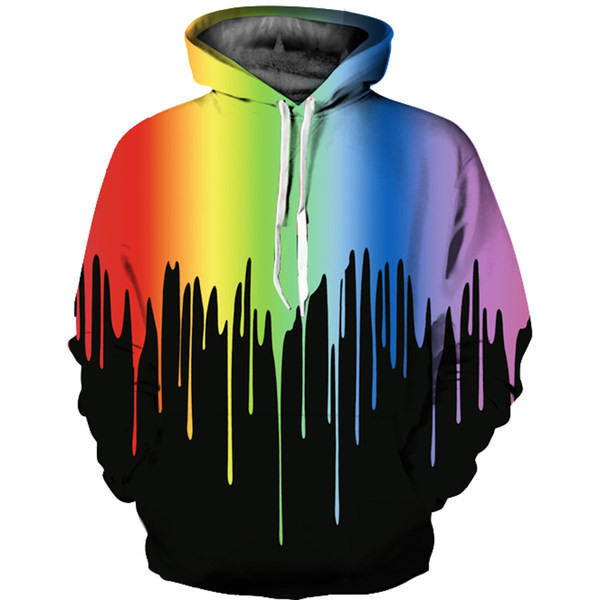 Ανδρικό φούτερ σε χρώμα με κουκούλα και τσέπες