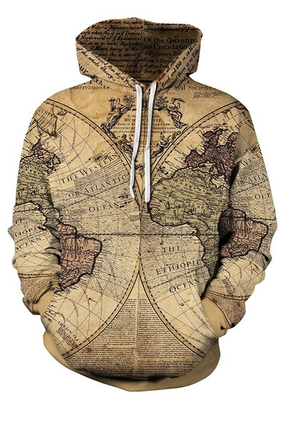 Hanorac pentru bărbați cu glugă și cravate