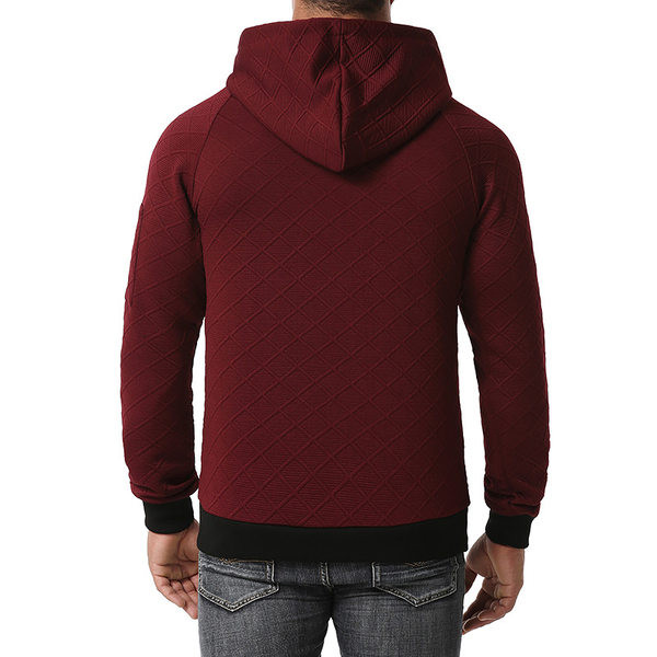 Актуален мъжки суичър с качулка и връзки