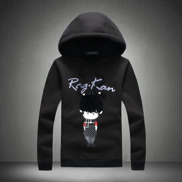 Καθημερινό ανδρικό φούτερ με στάμπα και κουκούλα