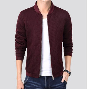 Hanorac casual pentru bărbați cu guler clasic și închidere cu fermoar