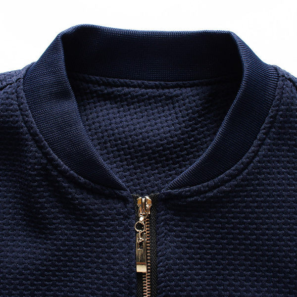 Hanorac casual pentru bărbați cu guler clasic și închidere cu fermoar