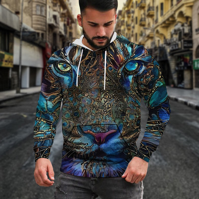 Hanorac colorat pentru bărbați cu glugă - mai multe culori