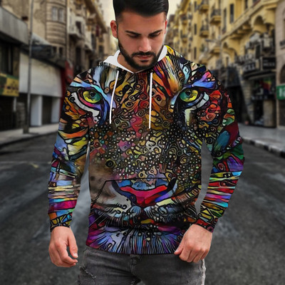 Hanorac colorat pentru bărbați cu glugă - mai multe culori