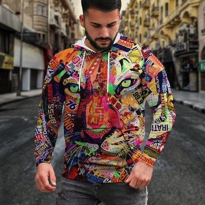 Hanorac colorat pentru bărbați cu glugă - mai multe culori