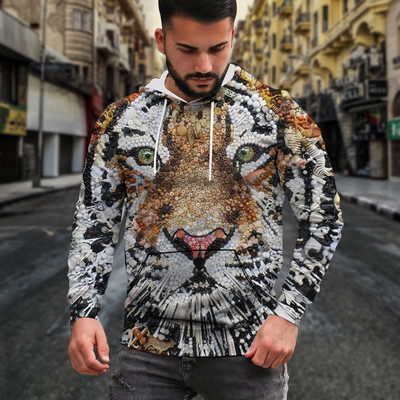 Hanorac colorat pentru bărbați cu glugă - mai multe culori