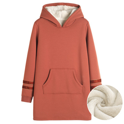 Γυναικείο μακρύ φούτερ με ζεστή φόδρα - διάφορες εφαρμογές