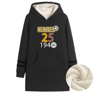 Γυναικείο μακρύ φούτερ με ζεστή φόδρα - διάφορες εφαρμογές