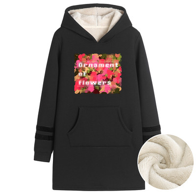 Γυναικείο μακρύ φούτερ με ζεστή φόδρα - διάφορες εφαρμογές