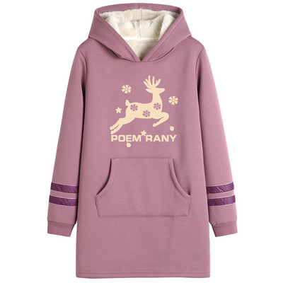 Γυναικείο μακρύ φούτερ με ζεστή φόδρα - διάφορες εφαρμογές