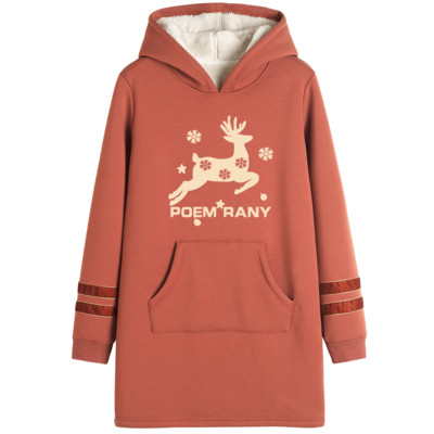 Γυναικείο μακρύ φούτερ με ζεστή φόδρα - διάφορες εφαρμογές