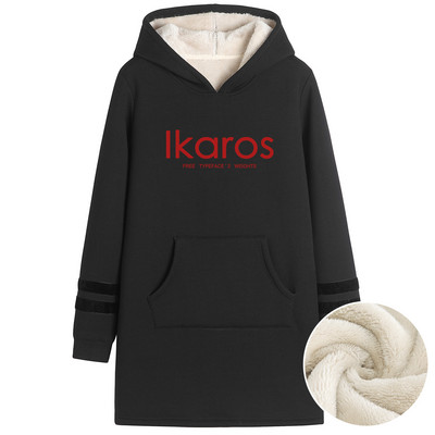 Γυναικείο μακρύ φούτερ με ζεστή φόδρα - διάφορες εφαρμογές